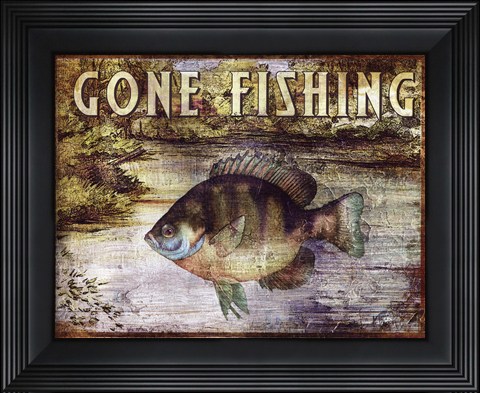 Framed Gone Fishing Print