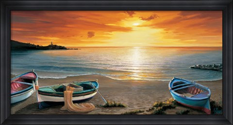 Framed Al calar del sole Print