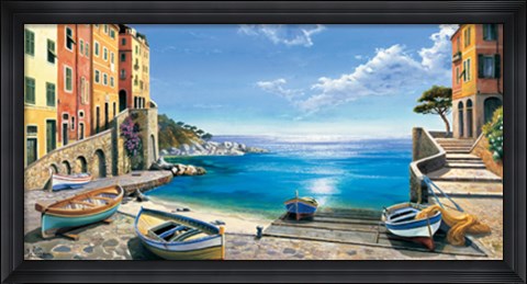 Framed Il porticciolo Print