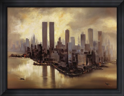 Framed Reflections of Manhattan Print