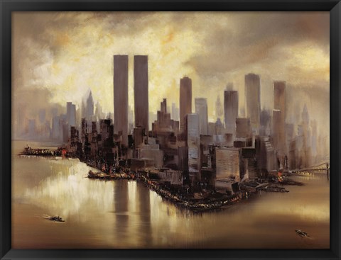 Framed Reflections of Manhattan Print