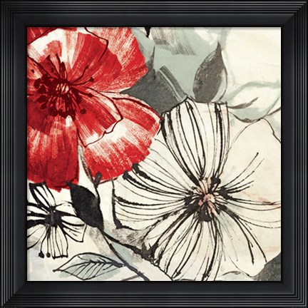 Framed Red Gems I Print