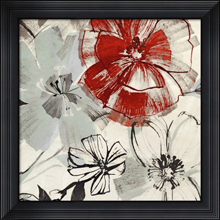 Framed Red Gems II Print