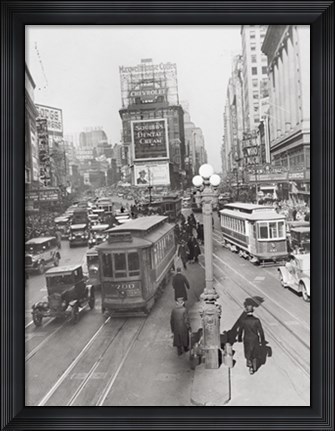 Framed Times Square from 43rd Street, 1930 Print