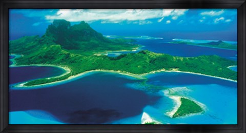 Framed Bora-Bora Print