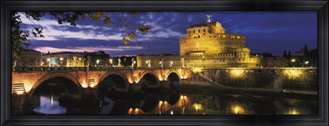 Framed Castel Sant&#39;Angelo at Night, Rome Print