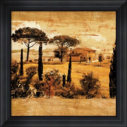 Framed Tuscan Countryside I Print