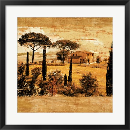 Framed Tuscan Countryside I Print