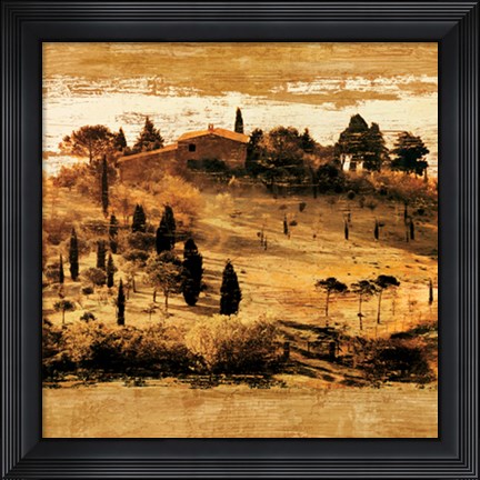 Framed Tuscan Countryside II Print
