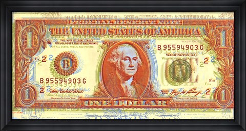 Framed Dollar Bill Print