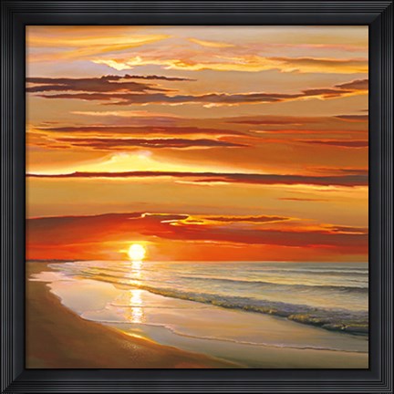 Framed Sunset on the Water Print