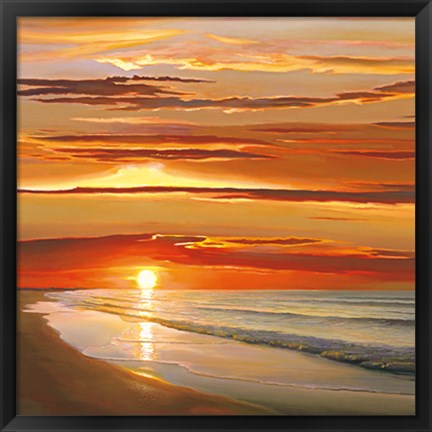 Framed Sunset on the Water Print
