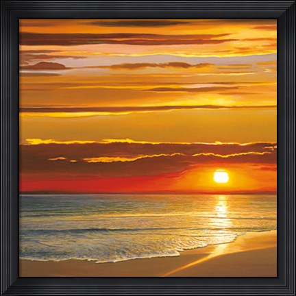 Framed Sunset on the Sea Print