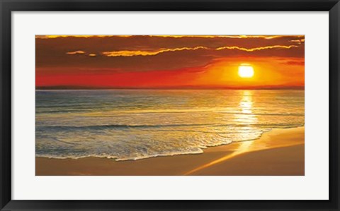 Framed Sunset on the Sea Print