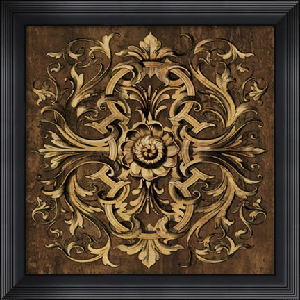 Framed Classic Scroll I Print