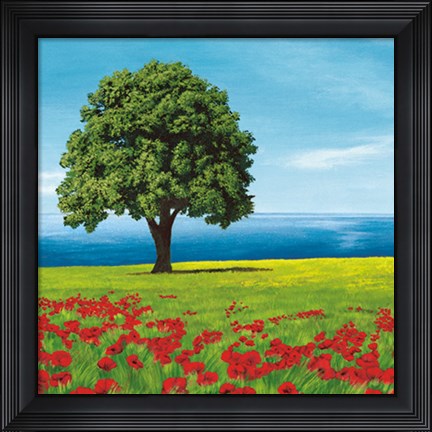 Framed Albero sul mare II Print