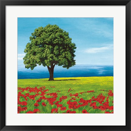 Framed Albero sul mare II Print