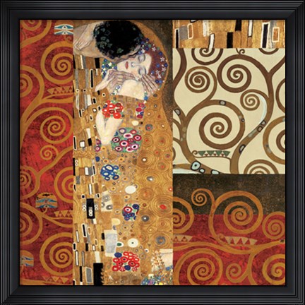 Framed Klimt Details (The Kiss) Print