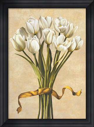 Framed Bouquet candido Print