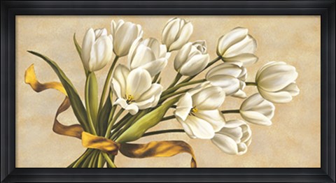 Framed Bouquet perla Print