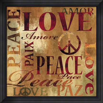 Framed Peace and Love Print
