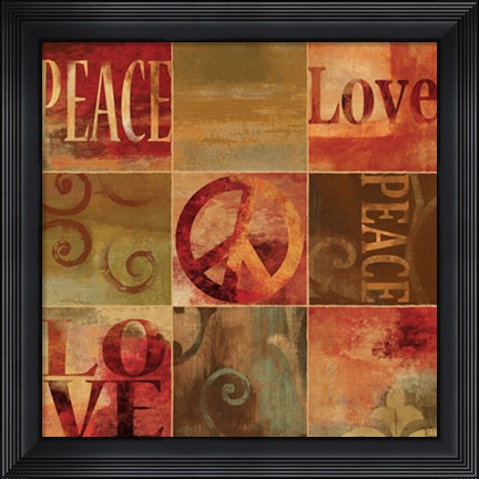 Framed Peace Sign Print