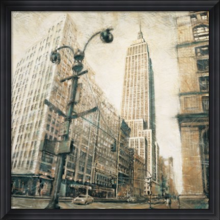 Framed Empire State Building from Madison Ave. Print