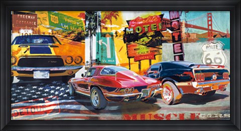 Framed Muscle Cars Print