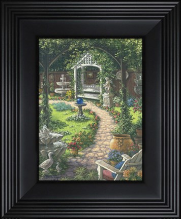 Framed Blue Gazing Ball Print