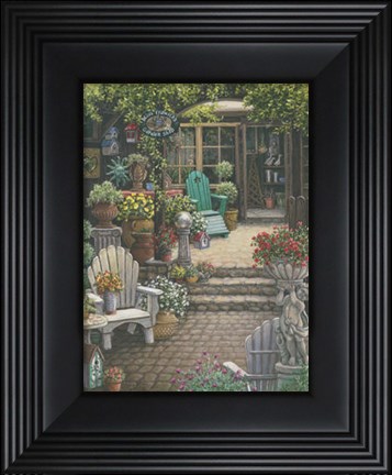 Framed Miss Trawick&#39;s Garden Shop Print