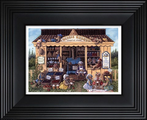 Framed Bessie Bear&#39;s Country Store Print