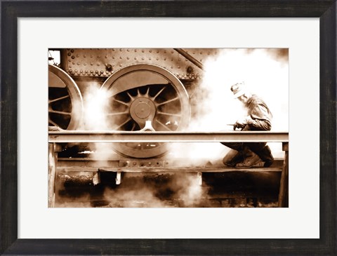 Framed Steam (Sepia) Print