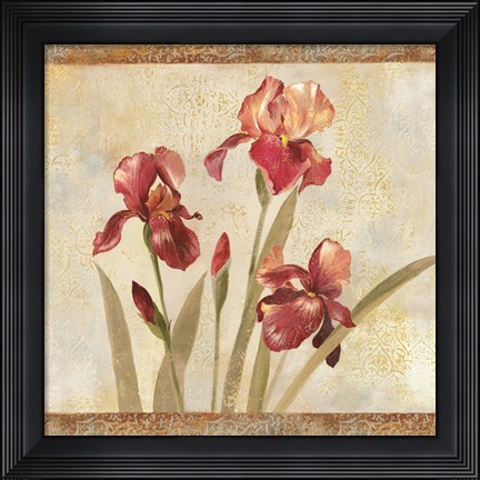 Framed Iris Tapestry I Print