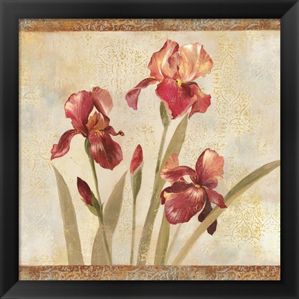 Framed Iris Tapestry I Print