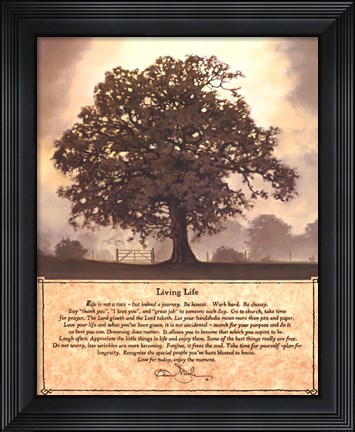 Framed Living Life Print