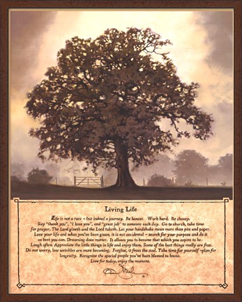 Framed Living Life Print