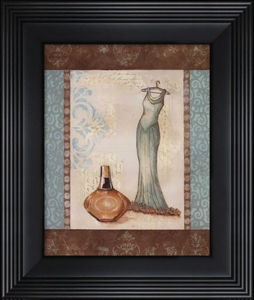 Framed Aqua Fashion II - mini Print