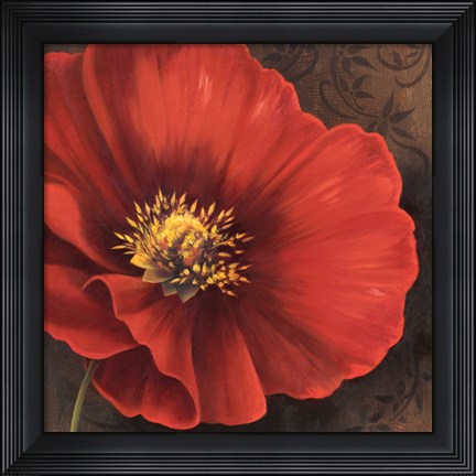 Framed Rouge Poppies I Print