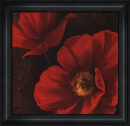 Framed Rouge Poppies II Print