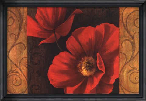 Framed Pavots Rouges II Print