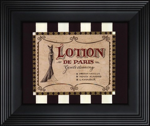 Framed Lotion Label Print