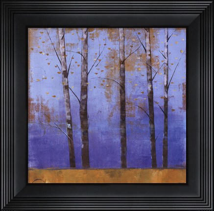 Framed Birch Trees I - mini Print