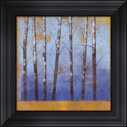 Framed Birch Trees II - mini Print