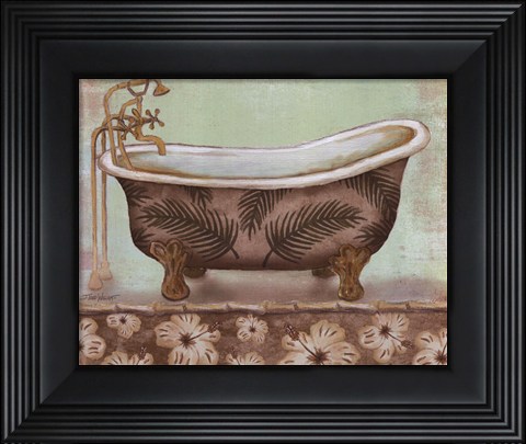 Framed Tropical Bath I - mini Print