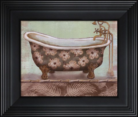 Framed Tropical Bath II - mini Print