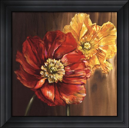 Framed Poppies - square Print