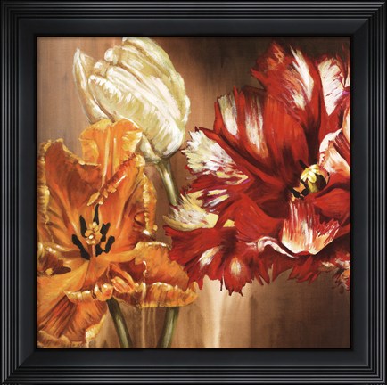 Framed Tulips - square Print