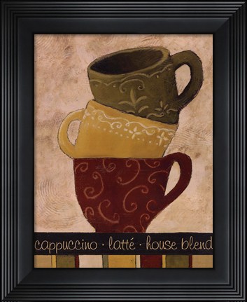 Framed Striped Stack II Print