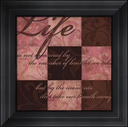 Framed Life in Pink Print