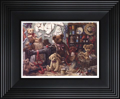 Framed Teddy Bear Workshoppe Print